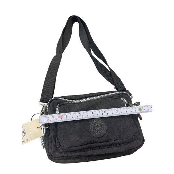 Kipling Black Womans Nylon Small Monkey Charm Crossbody Bag SKU 9474 - Picture 4 of 15